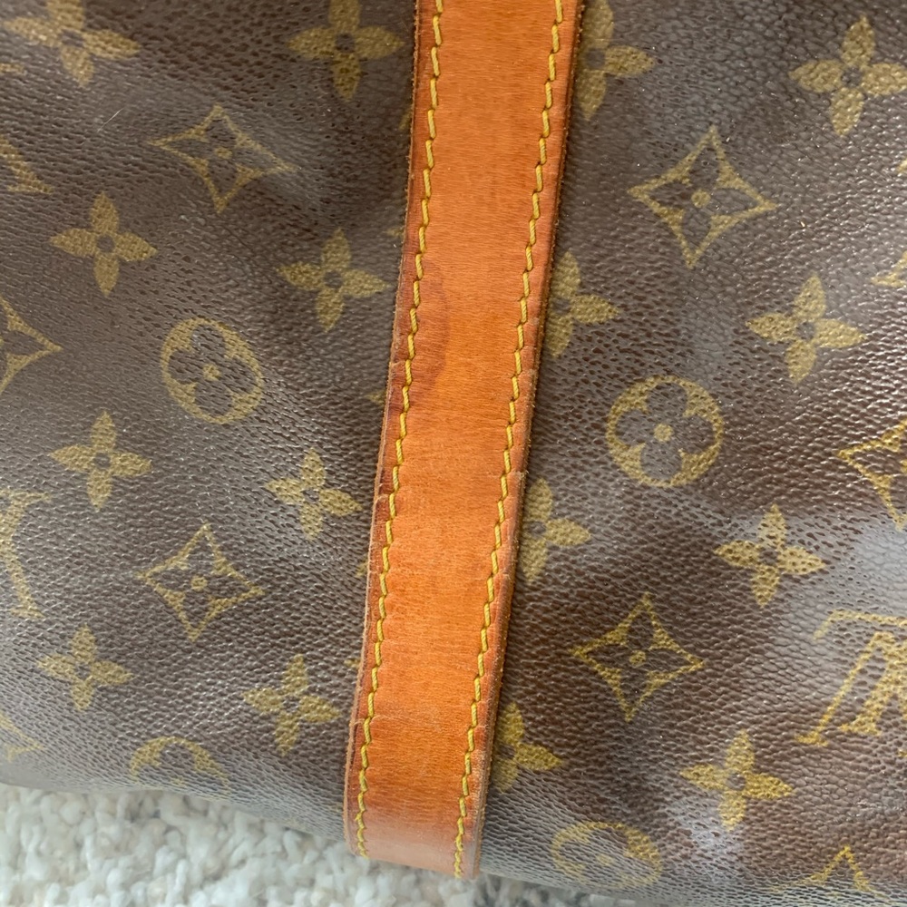 Genuine vintage Louis Vuitton Monogram duffle Bag with Tan Leather Trim - Picture 2 of 6
